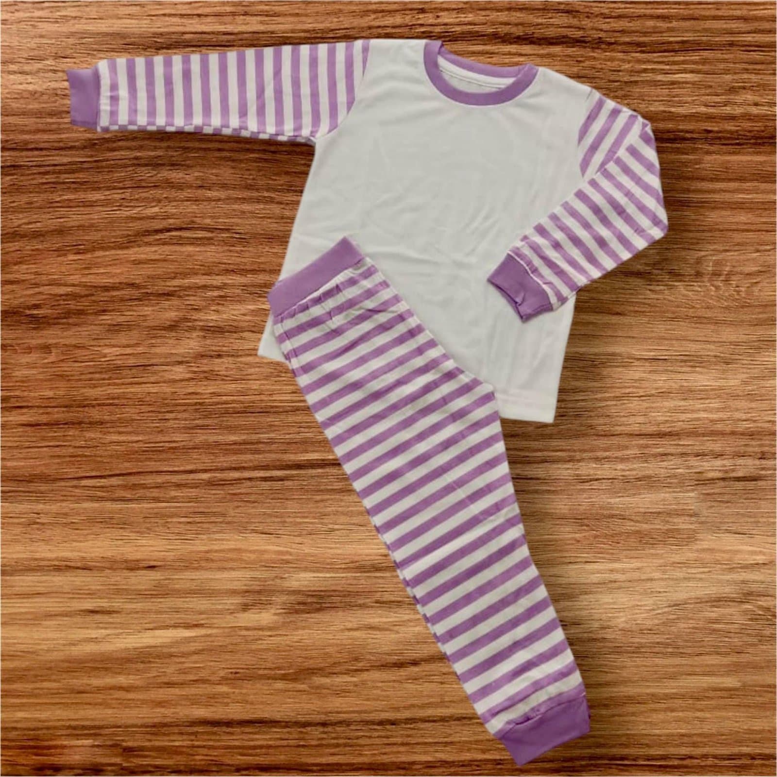 lilac Stripes PJs – Kids