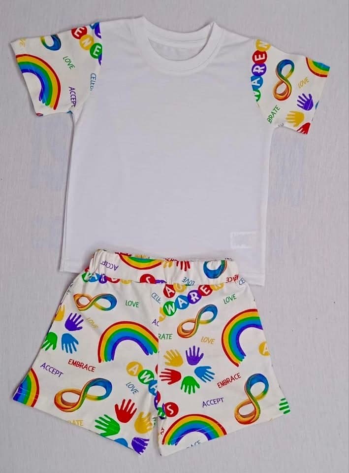Autism Awareness Shorts Set