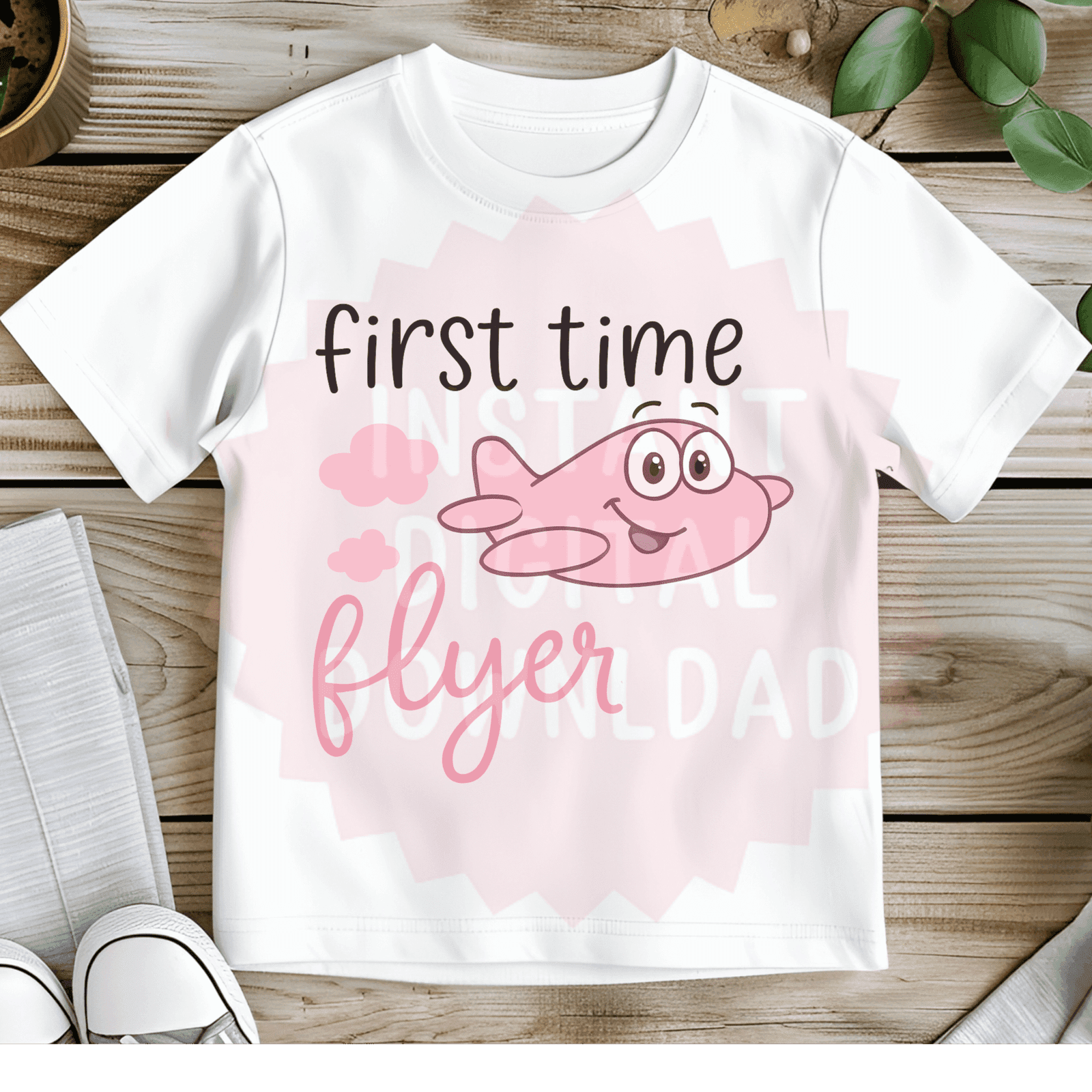 First Time Flyer Pink- Png