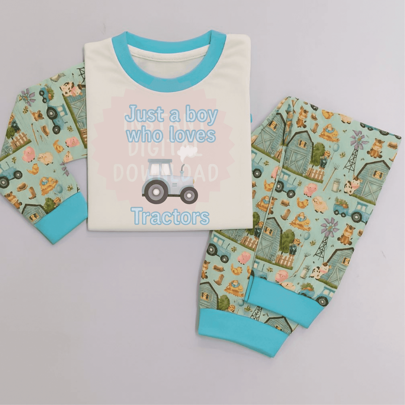 Boy Loves Tractors – Png