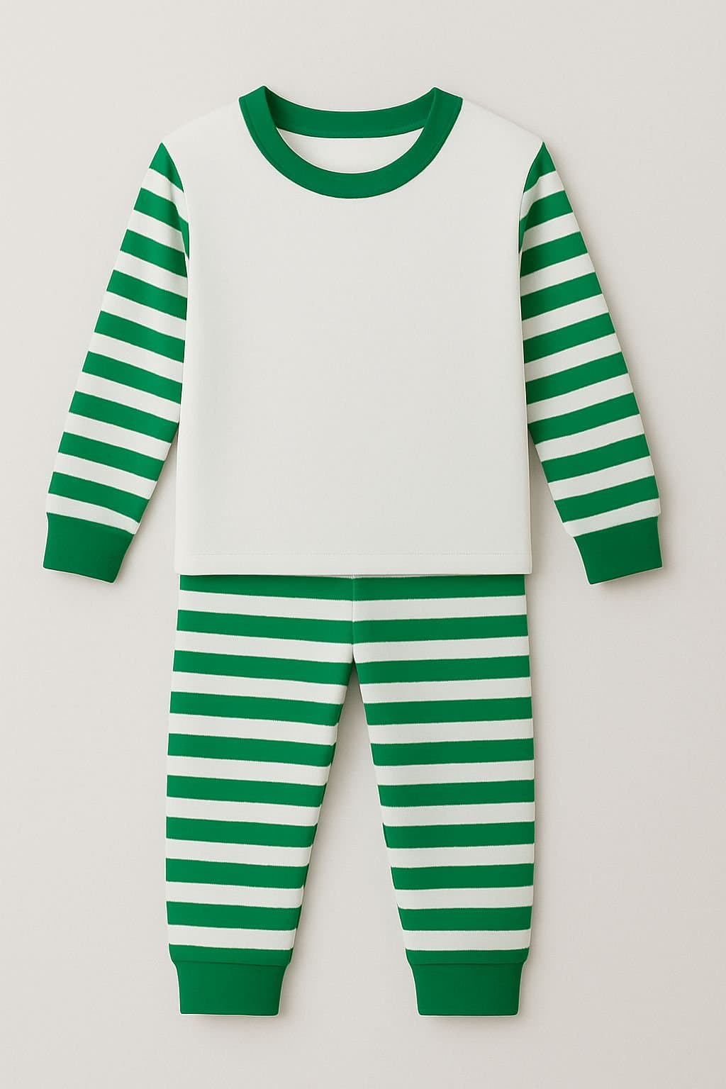 Green Stripes PJs – Kids